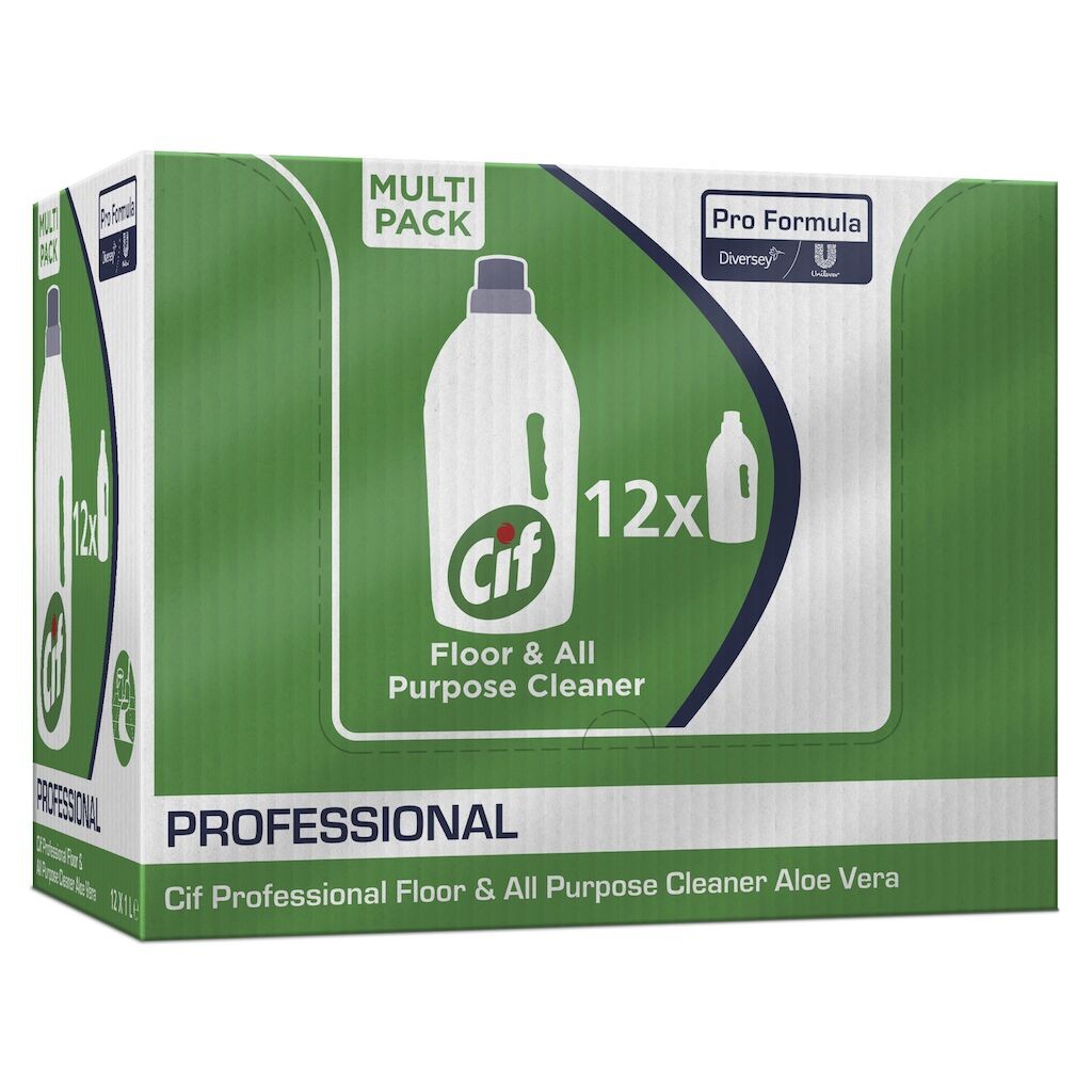 Pachet CIF Professional Floor&APC Aloe Vera – Detergent Pardoseli si Multiple Suprafete, 12x1L