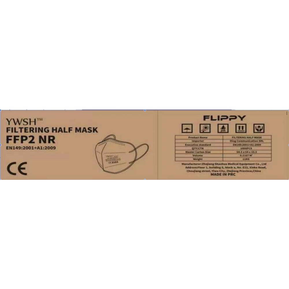 Masca de protectie FFP2, 5 straturi, CE-2163, 2 buc