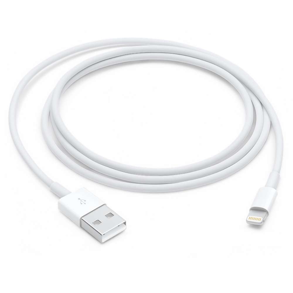 Cablu de date si incarcare Apple, Lightning to USB, Alb